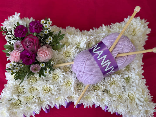Knitting Themed Pillow
