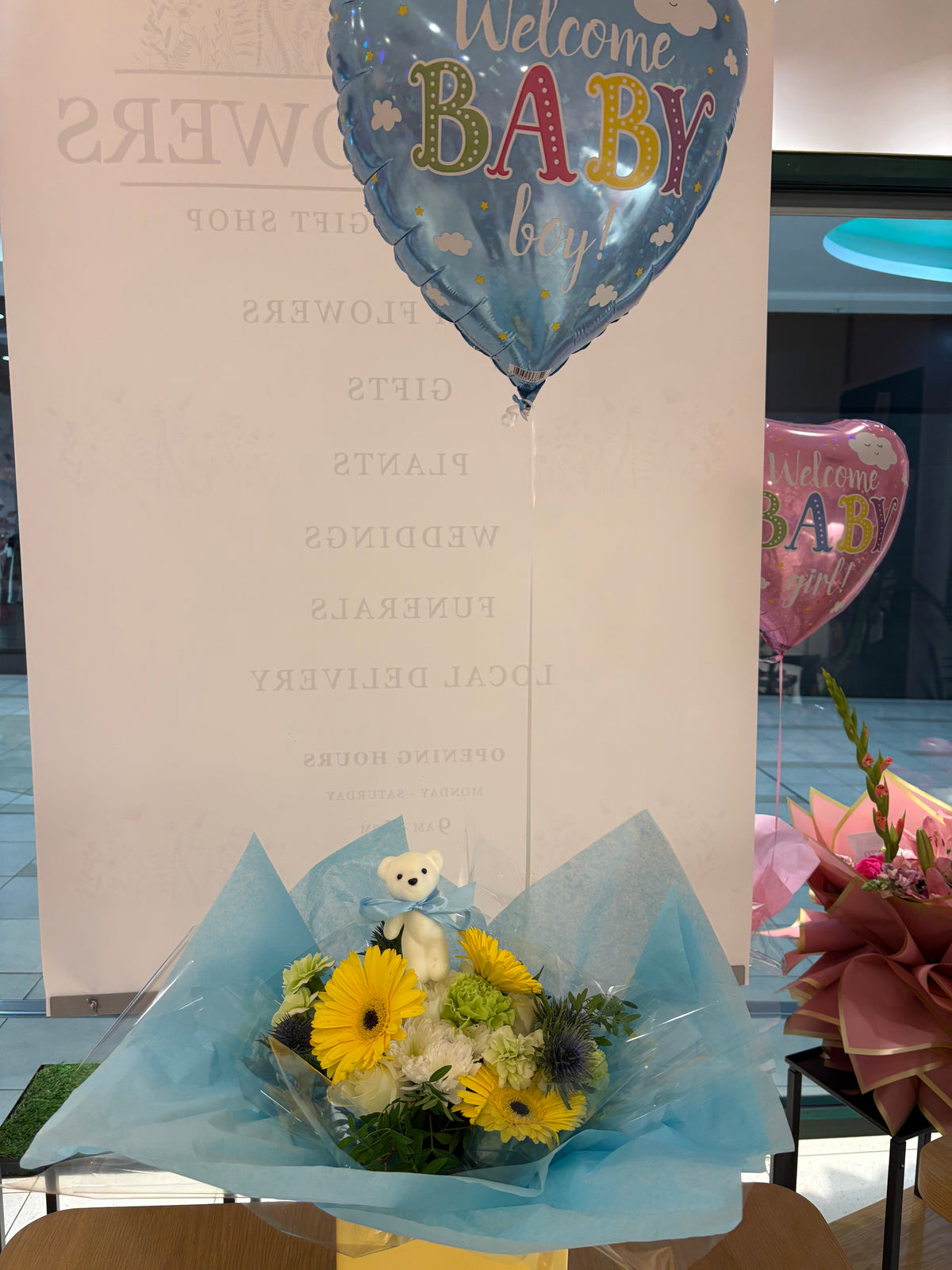 Baby boy bouquet